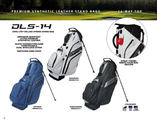 1WithGolf DLS Premium Synthetic Leather 14 way Stand bag - Picture 5 of 13