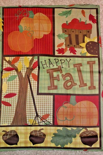 House Mailbox Garden Flag Banner Happy Fall Harvest Pumpkins Autumn Acorns 12x17 - Picture 4 of 6