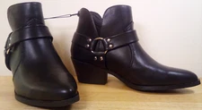 NWT Time and Tru Women's Harness Ankle Boots Faux Leather Black Sizes 8 & 8.5