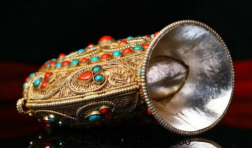 7" Old Tibet Buddhism Silver Filigree Inlay Turquoise Gem snuff box snuff bottle - Picture 9 of 9