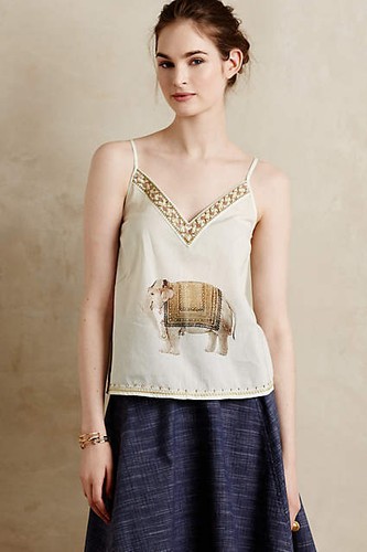 12 New Anthropologie Leifsdottir "Beaded Elephant Tank" Blouse Top $168 - Picture 2 of 5