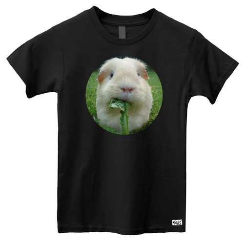 EAKS® Kinder T-Shirt "Eating Guinea Pig" Kids Shirt für Mädchen Meerschweinchen - Bild 2 von 20