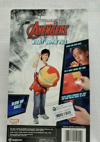 Marvel Avengers Wibbly Boppin' Pals Iron Man Action Figure Blow Up Ball - Picture 2 of 2