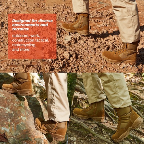 Coyote Braun Stiefel Militär Taktische Arbeitsstiefel Wandern Motorradstiefel - Bild 12 von 20