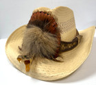 Rattlesnake skin hat band. Handmade. With rattles.  and head.  Size Medium