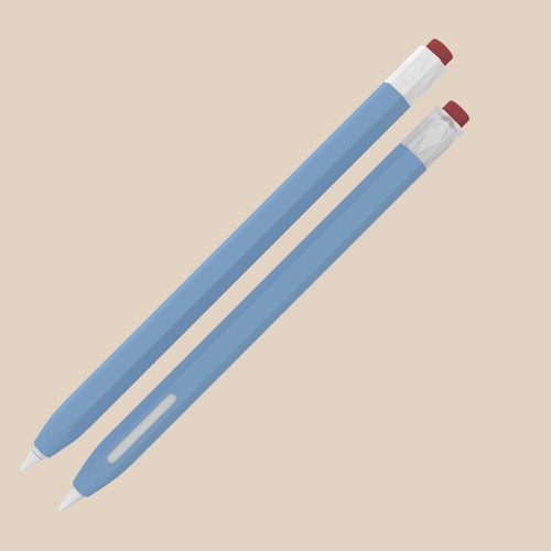 Retro Protective Case Silicone Sleeve for Pencil 1st 2nd Generation Skin Cover - Picture 15 of 20