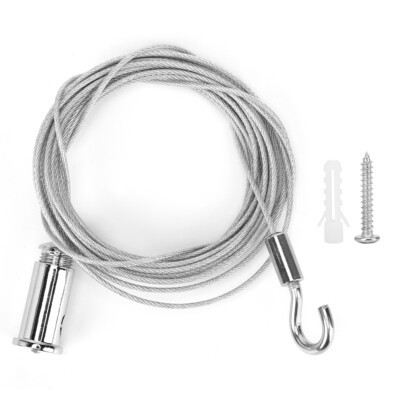 Chandelier Steel Wire Rope Ceiling Fixture Pendant Lamps Light Fittings Acces Hg 8852089638092 Chandelier Steel Wire Rope Ceiling, Hanging Metal Chandelier Frame Wire With Hook