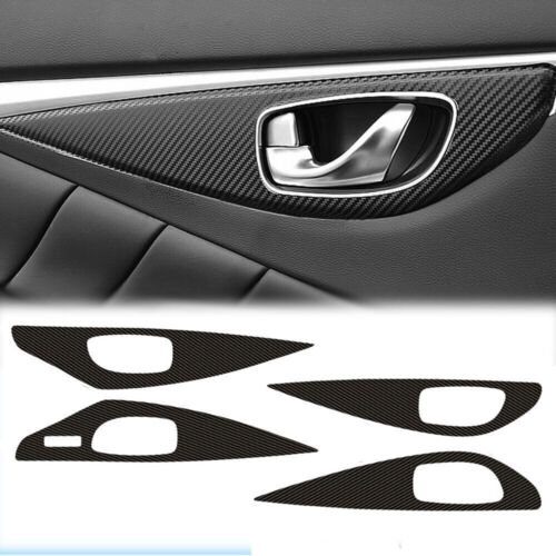 18X Carbon Fiber Cover Car Interior Accessories Trim For Infiniti Q50 2014~2019 - Picture 10 of 12