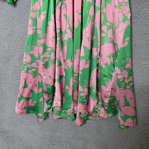Vestido Umgee Mujer Pequeño S Rosa Verde Corto AKA Negocios Oficina Cóctel Fiesta - Imagen 7 de 10