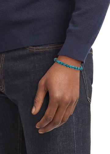 "Pulsera con cuentas Effy para hombre turquesa 6 mm nueva con etiquetas - 7,5"" - 10"" muñeca" - Imagen 2 de 9