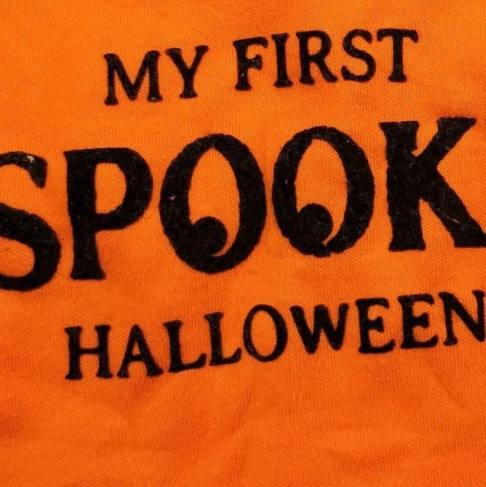 Bebé Niño Nuevo Babero Carter's Naranja Mi Primer Espeluznante Halloween Foto 2 de 2