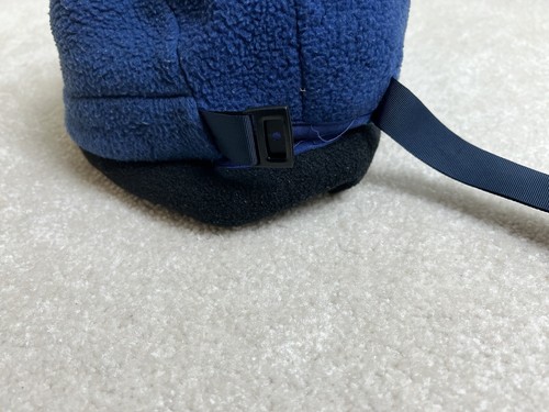 Vintage Patagonia Hat Boys Large Blue Strap Beanie Ear Flaps Brim USA - Picture 6 of 18