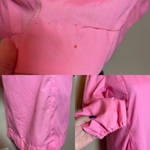 Vintage 60s Bubblegum Pink Mock Neck Balloon Sleeve Dress - Picture 4 of 10