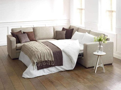 Ivory Stripe Queen Size Sleeper Sofa Bed Sheet Set - Luxury 100% Egyptian Cot... - Picture 3 of 4