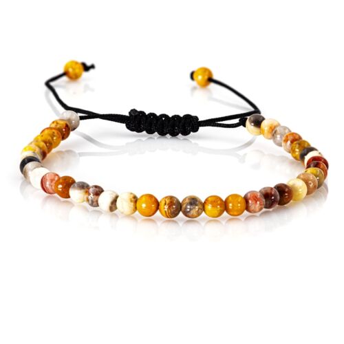 Makramee Armband Bracelet Perlenarmband 4mm Perlen Multi Color Damen Herren - Bild 17 von 20