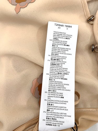 EMPORIO ARMANI Mujer Bustier Top Camiseta Blusa Rosa Flores ¡NUEVA ETIQUETA! - Imagen 10 de 12