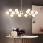 Kitchen Chandelier Lighting Gold Pendant Light Bar Light Home Glass Ceiling Lamp