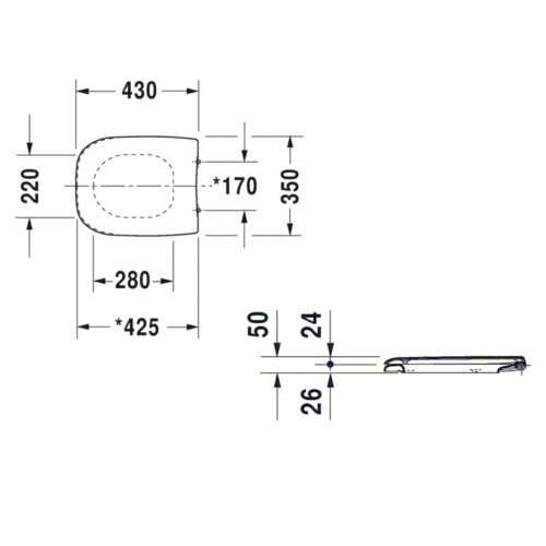 Duravit D-Code Sedile Wc Con O Senza Meccanismo di Chiusura, Softclose, Bianco - Picture 2 of 4