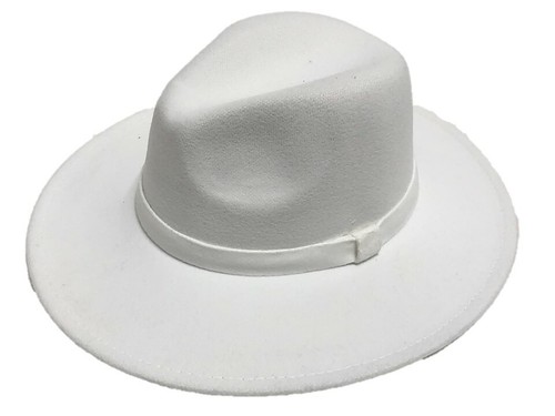 Men Women Felt Fedora Vintage Style Wide Brim Stingy Brim Hat - Picture 35 of 35