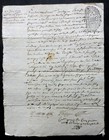 France deed  1728  (June,22 ) - Old document on paper with a nice stamp