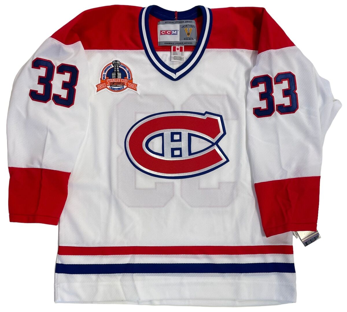 PATRICK ROY 1993 MONTREAL CANADIENS STANLEY CUP CCM JERSEY PATRICK ROY 1993 MONTREAL CANADIENS STANLEY CUP CCM JERSEY