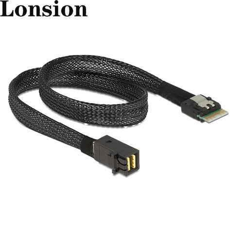 Cable adaptador PCIE 4.0 Slimline SAS SFF-8654 4i a Mini SAS HD SFF-8643 - Imagen 7 de 17