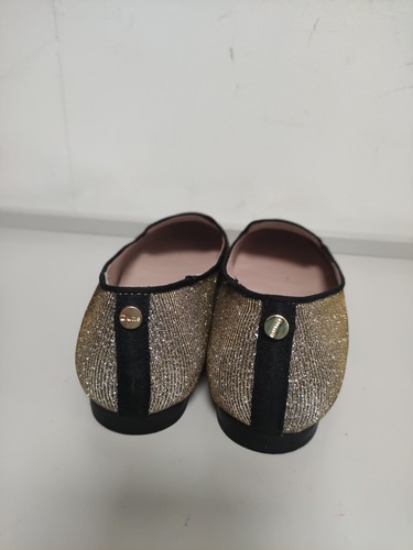 DUNE London UK4 EU37 Gold Fabric Slipper with Piping, USED - Picture 4 of 8
