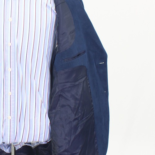 Pronto Uomo 48S Blue Sport Coat Blazer Jacket Solid 2B Polyester - Picture 10 of 11