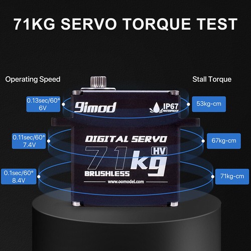 71KG HV High Torque Brushless Digital Servo Metal Gear for 1/8 1/10 RC Car Boat - Picture 7 of 14