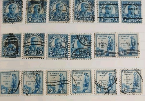Stamp Book!!! Old Stamps (All Postmarked) Circa 19th/20th Century East Coast USA - Picture 14 of 24