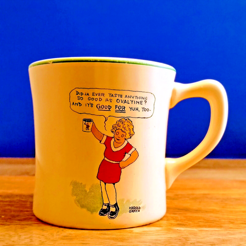 Ovaltine Child’s Mug Cup Little Orphan Annie & Dog Sandy Homer Laughlin Vintage - Picture 2 of 14