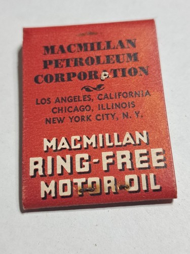 Vtg macmillan petroleum corp.  Ring free motor oil full matchbook  - Bild 2 von 3