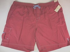 Roundtree  Yorke Caribbean Big Men's Swim Trunks, Berry, 4XB