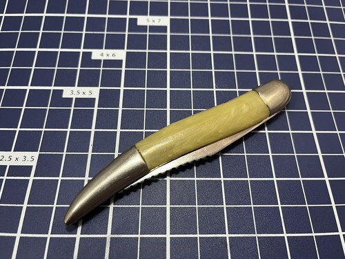 Vintage Single Blade Scaler Imperial Prov RI USA FISH Folding Pocket KNIFE - Picture 10 of 10