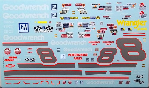 Calcomanía Powerslide 240 #8 Goodwrench NASCAR BGN GM Cars Dale Earnhardt 1/24 - Imagen 3 de 8