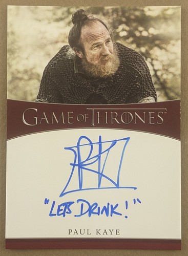 Juego de Tronos 2021 Inscripciones Aniversario de Hierro Paul Kaye "¡Bebamos!" - Imagen 1 de 2
