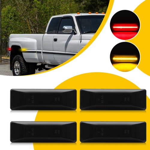4Pcs LED Side Marker Fender Lights Set For 1994-2002 Dodge RAM 2500 3500 Dually - Picture 17 of 17