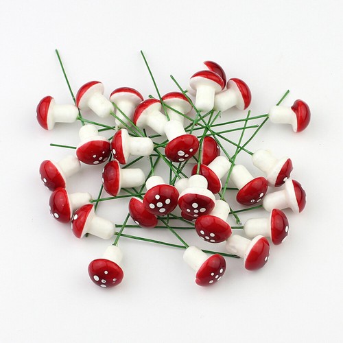 100 PC Simulated Mushroom Micro Landscape Decors Flower Pot Decorations - Picture 7 of 11