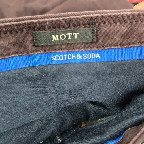 Scotch & Soda Men Pants 32x32 Purple Chino Mott Skinny Mid Rise - Picture 11 of 12