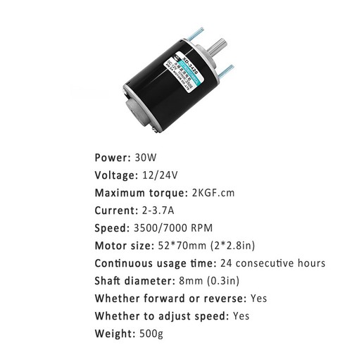 3500/7000RPM High Speed Permanent Magnet Short Axis Mini Generator Motor CW/CCW - Picture 4 of 17