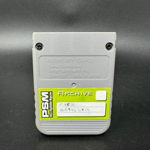 Tarjeta de memoria oficial Sony PlayStation PS1 con pegatina PSM "CEREBROS" *PROBADA* - Imagen 2 de 4
