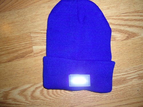Outdoor Winter Warm 5 LED lighted Cap Hat Beanie Angling Hunting (BLUE) - Bild 2 von 2