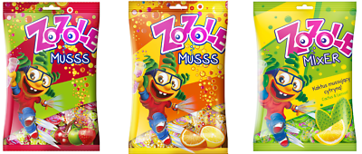【THE MOZZ】Candy Emboss One Piece ZOZOLE MUSSS - 1KG - FIZZY FILLING CANDY SWEETS - COLA APPLE
