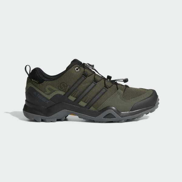 Adidas Terrex Swift R2 GTX Low Mens Hiking Shoes Black Green Adidas Terrex Swift R2 GTX Low Mens Hiking Shoes Black Green