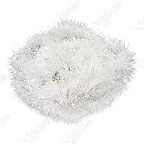 Iridescent White Fine Cut 2M Thick Tinsel Garlands Xmas Tree Hanging Decoration - Picture 26 of 41