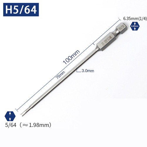 Imperial 1/16" - 3/8" Hex Screwdriver Driver Bit 1/4 Hex Shank Magnetic 50/100mm - Picture 23 of 33