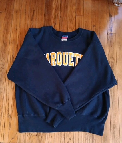 Vintage Marquette University Champion Crew Sweatshirt Reverse Weave XL College - Picture 4 of 11
