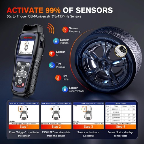 Autel MaxiTPMS TS501 PRO Diagnostic Scanner or Sensors Relearning TPMS Sensor - Picture 7 of 34