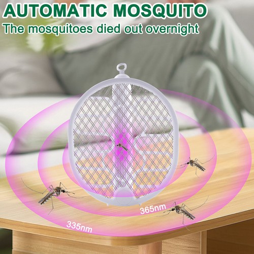 Rechargeable Electric Mosquito Fly Swatter Instant Zapper Insect Killer Racket - Picture 26 of 119
