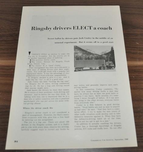 1960 Ringsby Lines Peterbilt Article Truck Ad - Picture 2 of 2